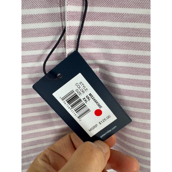 Peter Millar Crown Crafted Albatross Stripe Cotton Blend Piqué Polo sz XXL‎ - Picture 3 of 9